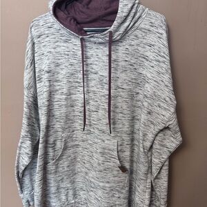 Maurices XXL Marled Pullover Hoodie Heather Gray With Front Pocket